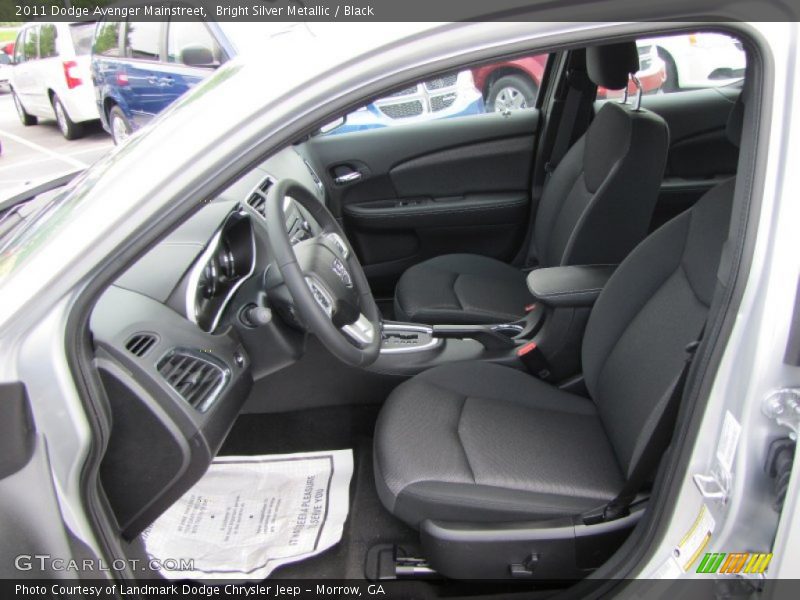 Bright Silver Metallic / Black 2011 Dodge Avenger Mainstreet