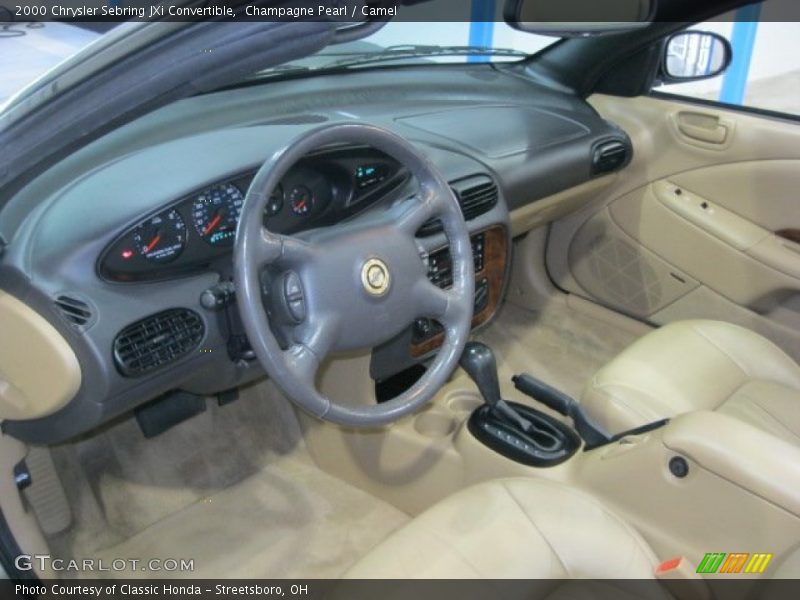 Champagne Pearl / Camel 2000 Chrysler Sebring JXi Convertible