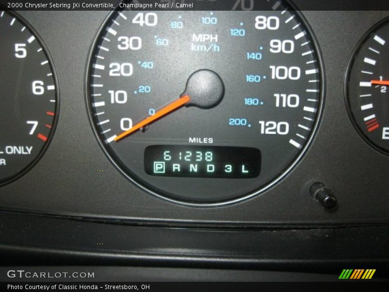 Champagne Pearl / Camel 2000 Chrysler Sebring JXi Convertible