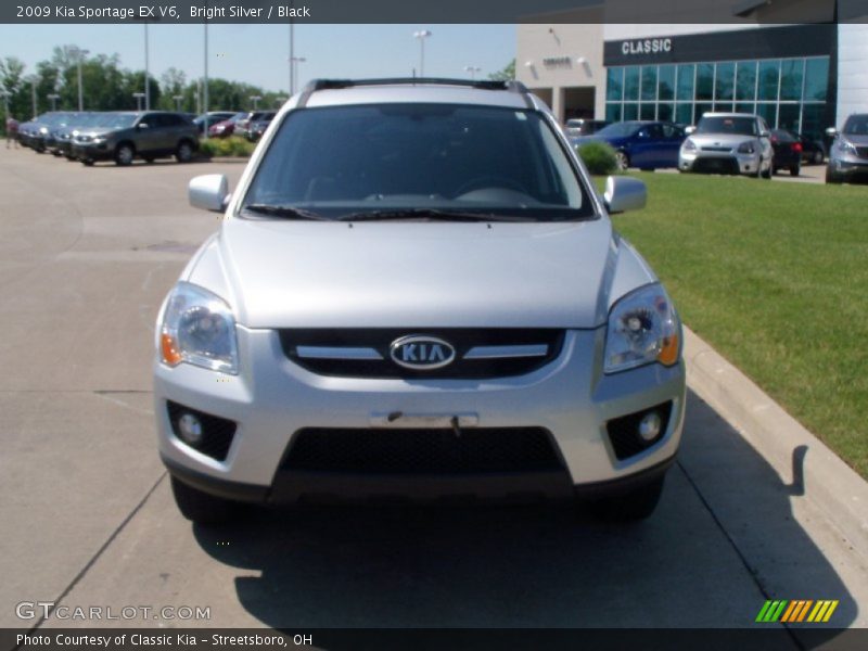 Bright Silver / Black 2009 Kia Sportage EX V6
