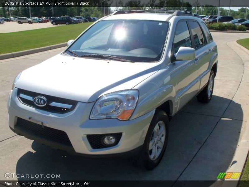Bright Silver / Black 2009 Kia Sportage EX V6