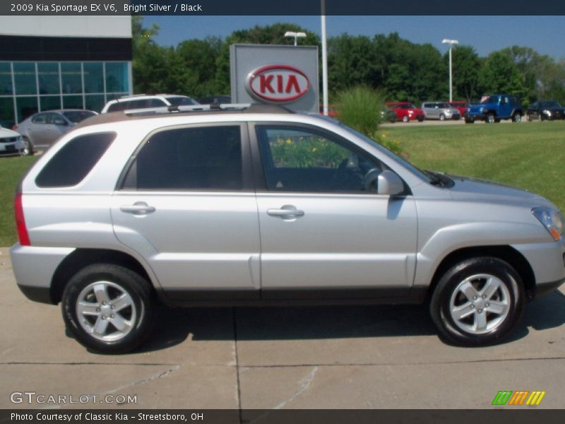 Bright Silver / Black 2009 Kia Sportage EX V6
