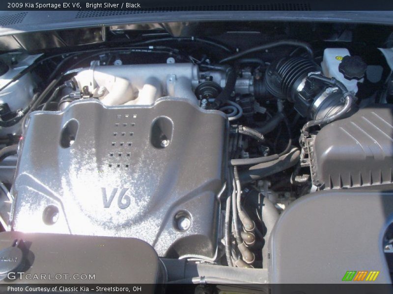 Bright Silver / Black 2009 Kia Sportage EX V6