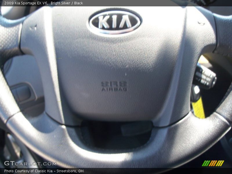 Bright Silver / Black 2009 Kia Sportage EX V6