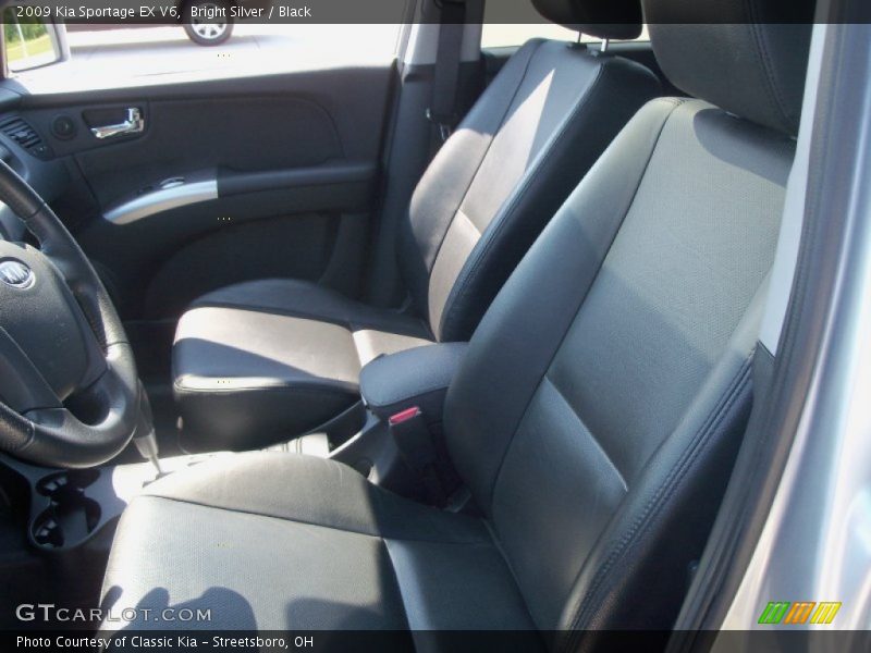 Bright Silver / Black 2009 Kia Sportage EX V6