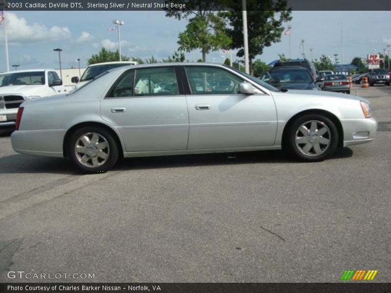 Sterling Silver / Neutral Shale Beige 2003 Cadillac DeVille DTS