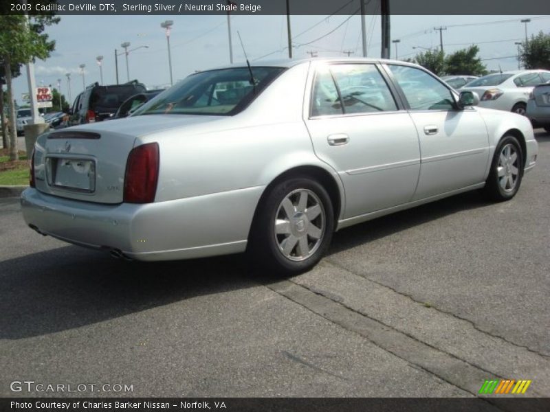 Sterling Silver / Neutral Shale Beige 2003 Cadillac DeVille DTS