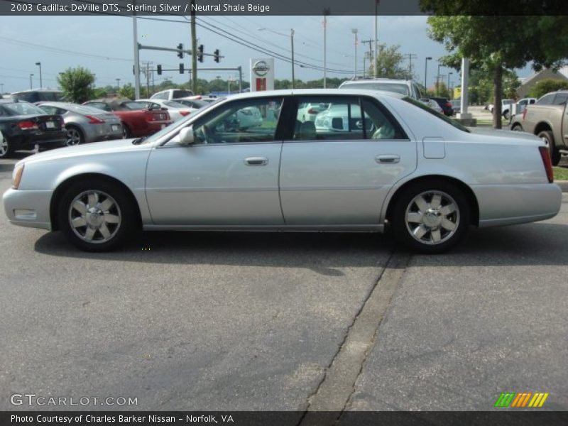 Sterling Silver / Neutral Shale Beige 2003 Cadillac DeVille DTS