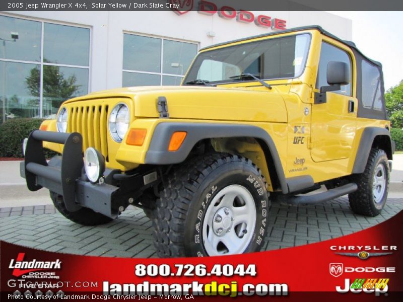 Solar Yellow / Dark Slate Gray 2005 Jeep Wrangler X 4x4