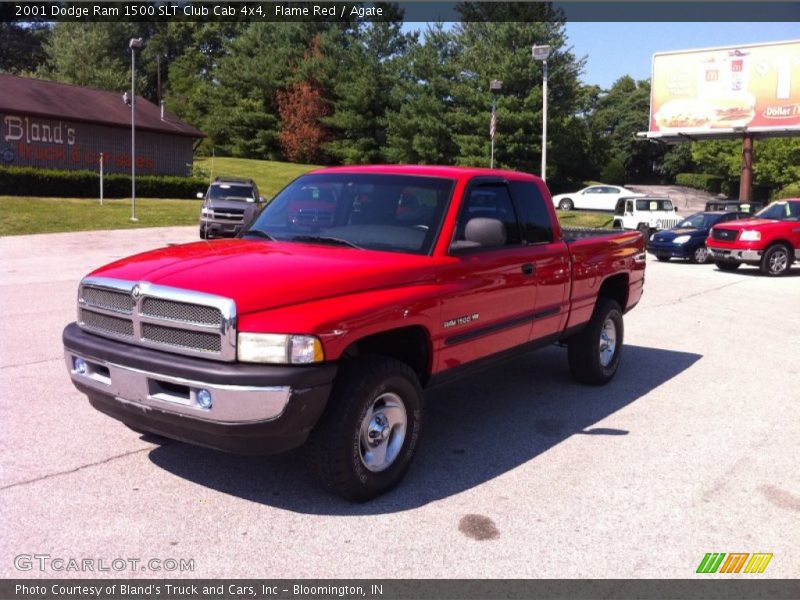 Flame Red / Agate 2001 Dodge Ram 1500 SLT Club Cab 4x4