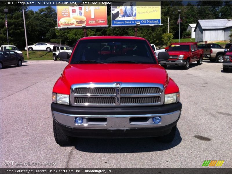 Flame Red / Agate 2001 Dodge Ram 1500 SLT Club Cab 4x4