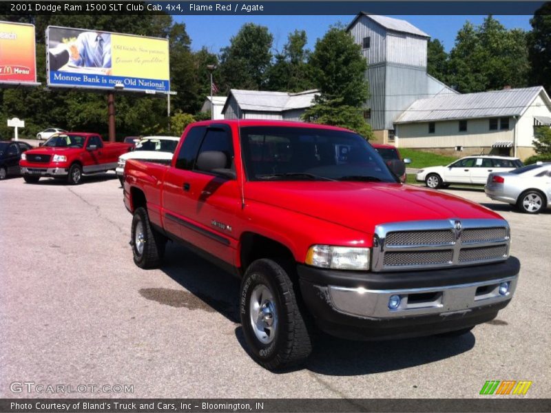 Flame Red / Agate 2001 Dodge Ram 1500 SLT Club Cab 4x4