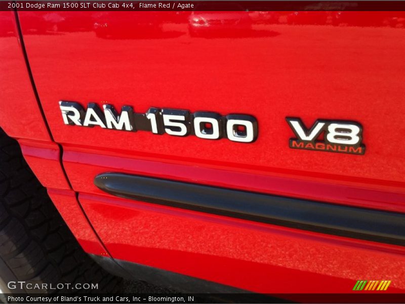 Flame Red / Agate 2001 Dodge Ram 1500 SLT Club Cab 4x4