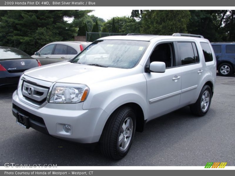 Billet Silver Metallic / Blue 2009 Honda Pilot EX 4WD