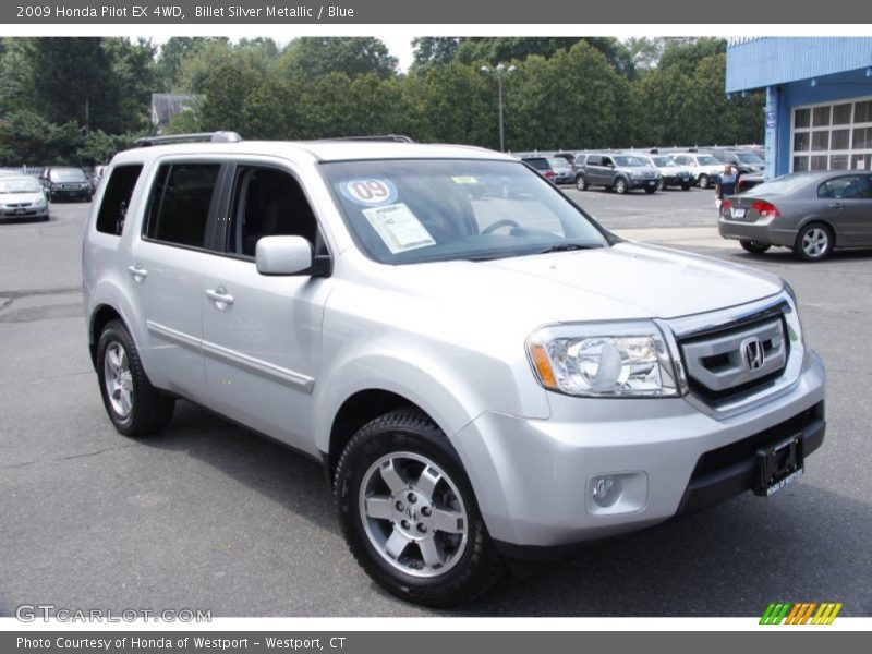 Billet Silver Metallic / Blue 2009 Honda Pilot EX 4WD