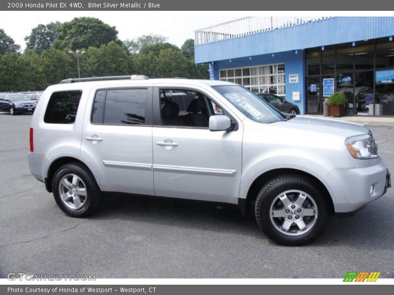 Billet Silver Metallic / Blue 2009 Honda Pilot EX 4WD