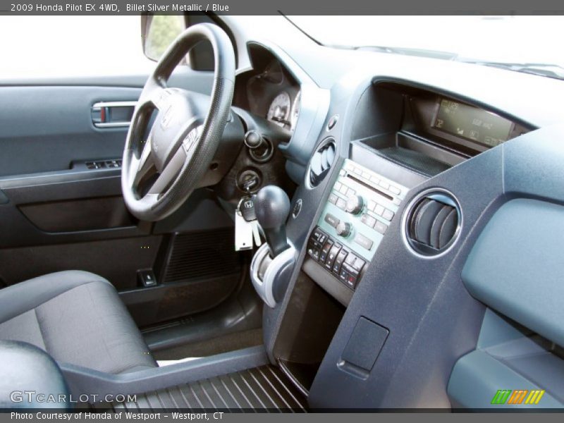Billet Silver Metallic / Blue 2009 Honda Pilot EX 4WD