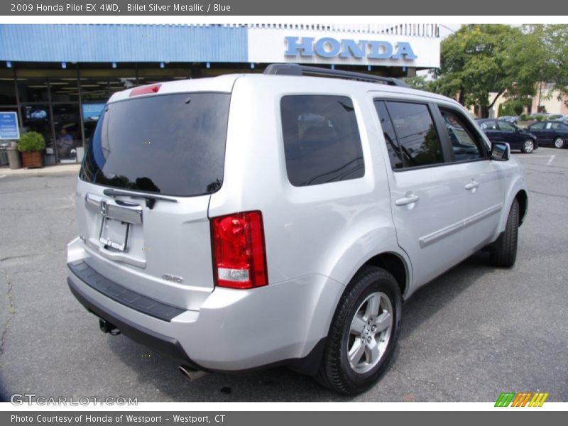 Billet Silver Metallic / Blue 2009 Honda Pilot EX 4WD