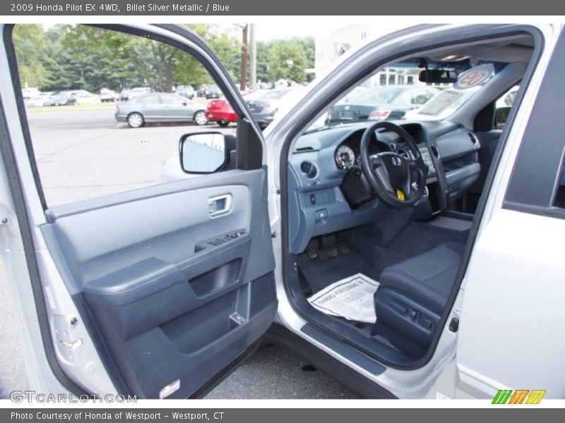 Billet Silver Metallic / Blue 2009 Honda Pilot EX 4WD