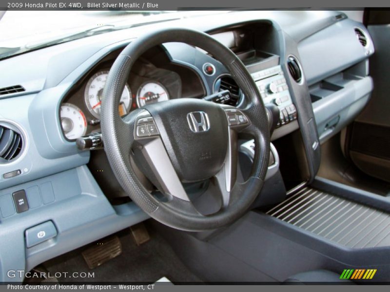 Billet Silver Metallic / Blue 2009 Honda Pilot EX 4WD