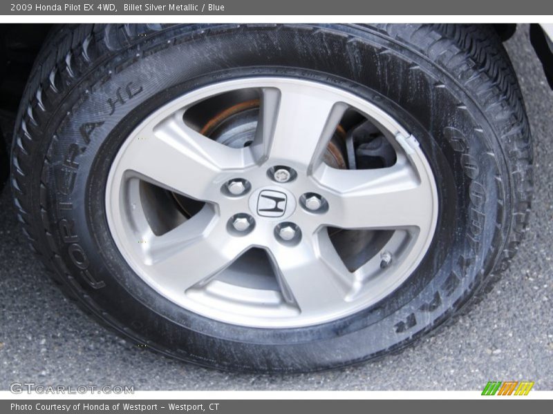 Billet Silver Metallic / Blue 2009 Honda Pilot EX 4WD