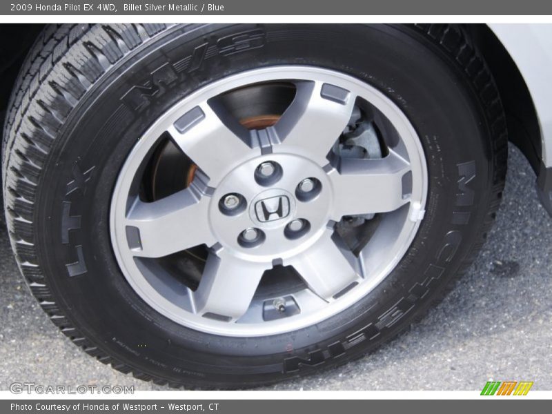 Billet Silver Metallic / Blue 2009 Honda Pilot EX 4WD