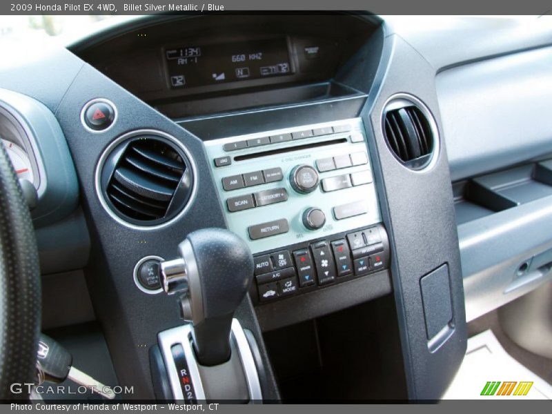 Billet Silver Metallic / Blue 2009 Honda Pilot EX 4WD