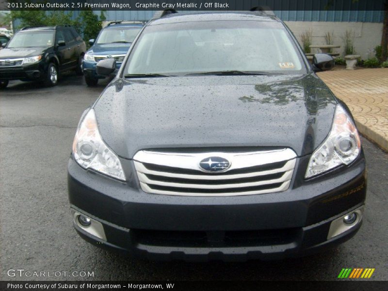 Graphite Gray Metallic / Off Black 2011 Subaru Outback 2.5i Premium Wagon