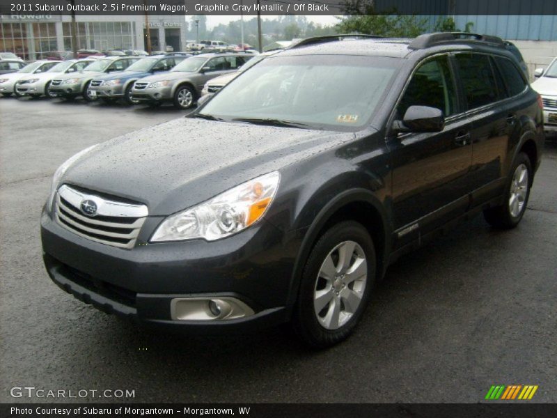 Graphite Gray Metallic / Off Black 2011 Subaru Outback 2.5i Premium Wagon