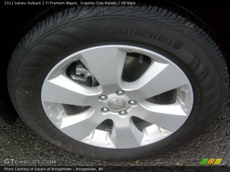 Graphite Gray Metallic / Off Black 2011 Subaru Outback 2.5i Premium Wagon