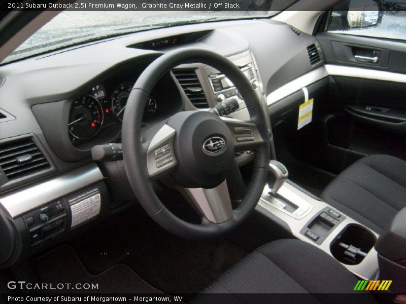 Graphite Gray Metallic / Off Black 2011 Subaru Outback 2.5i Premium Wagon