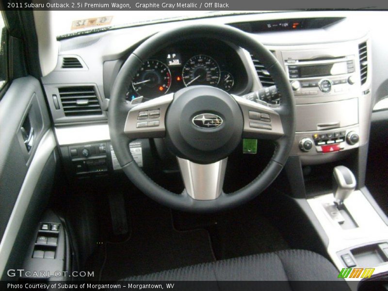 Graphite Gray Metallic / Off Black 2011 Subaru Outback 2.5i Premium Wagon