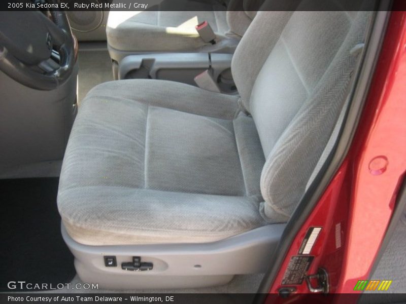 Ruby Red Metallic / Gray 2005 Kia Sedona EX