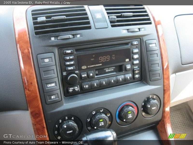 Ruby Red Metallic / Gray 2005 Kia Sedona EX