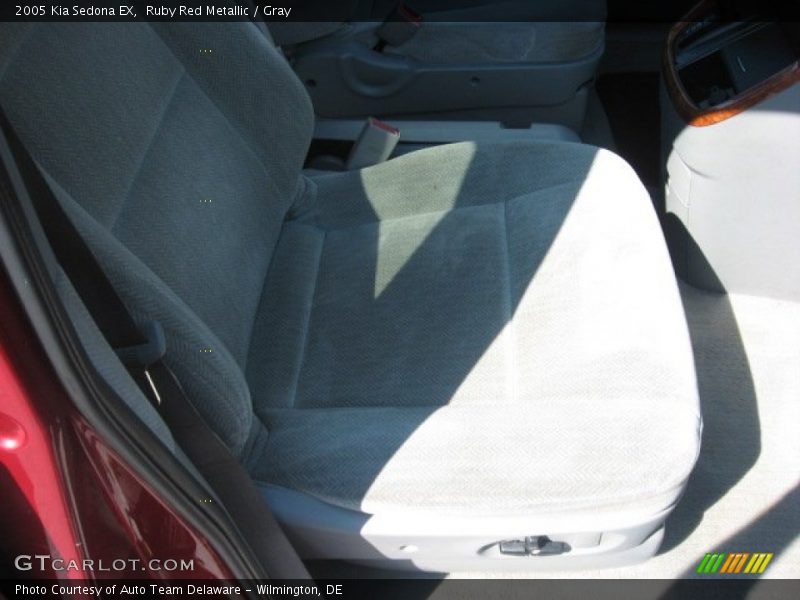 Ruby Red Metallic / Gray 2005 Kia Sedona EX