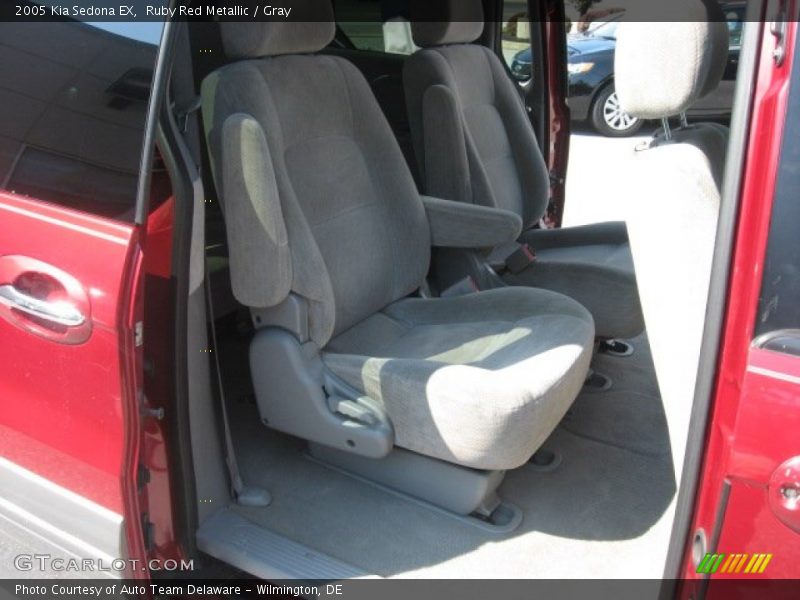 Ruby Red Metallic / Gray 2005 Kia Sedona EX
