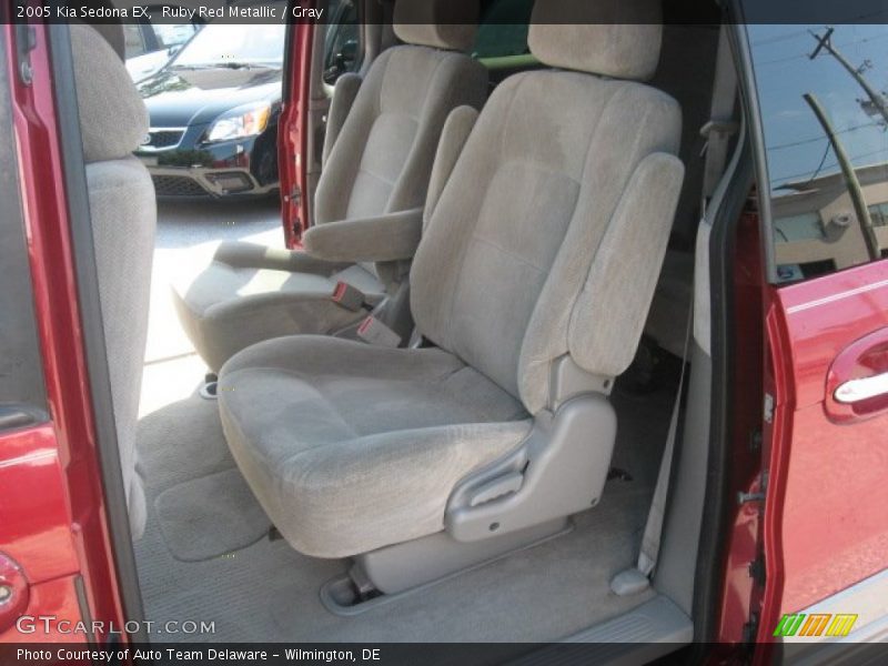 Ruby Red Metallic / Gray 2005 Kia Sedona EX
