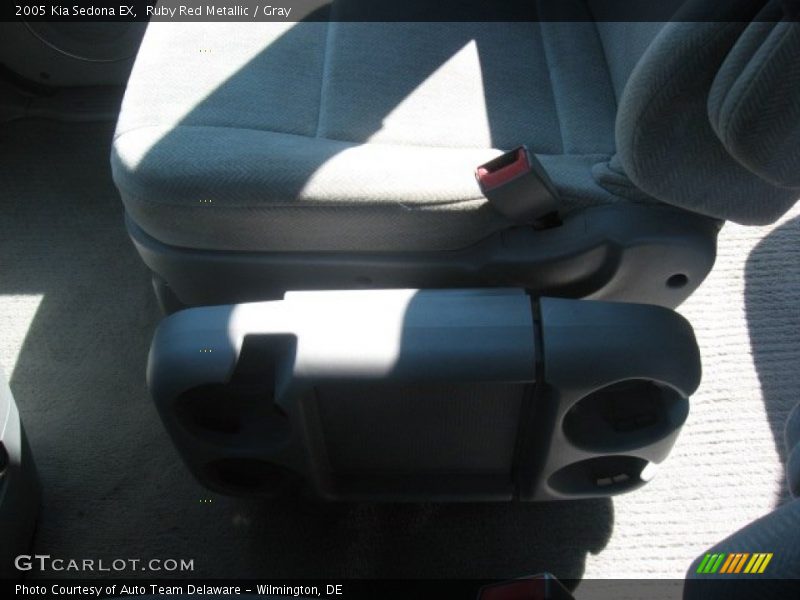 Ruby Red Metallic / Gray 2005 Kia Sedona EX