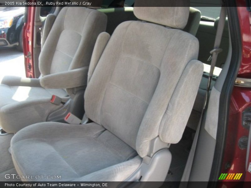 Ruby Red Metallic / Gray 2005 Kia Sedona EX