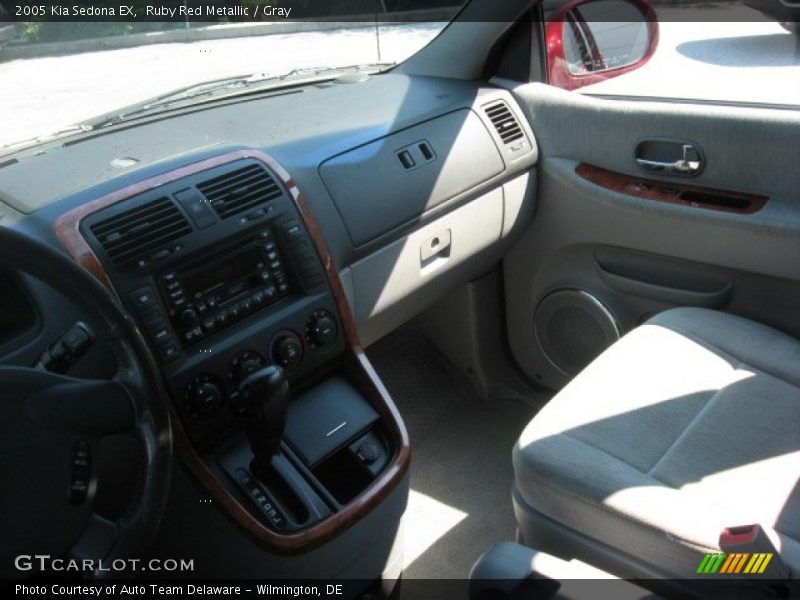 Ruby Red Metallic / Gray 2005 Kia Sedona EX