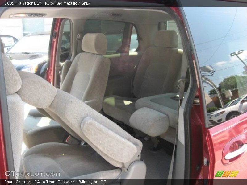 Ruby Red Metallic / Gray 2005 Kia Sedona EX