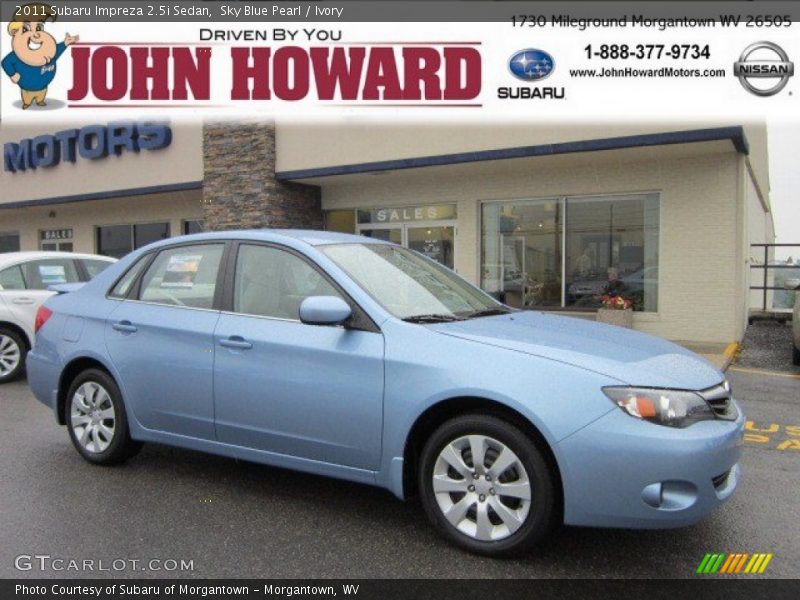 Sky Blue Pearl / Ivory 2011 Subaru Impreza 2.5i Sedan