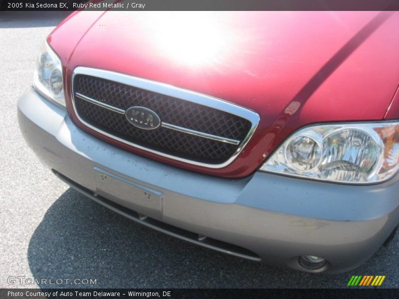 Ruby Red Metallic / Gray 2005 Kia Sedona EX
