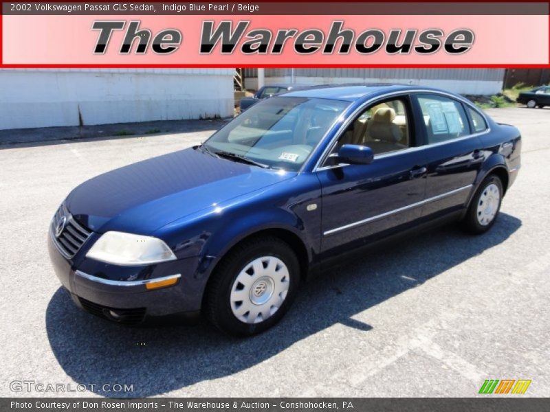 Indigo Blue Pearl / Beige 2002 Volkswagen Passat GLS Sedan