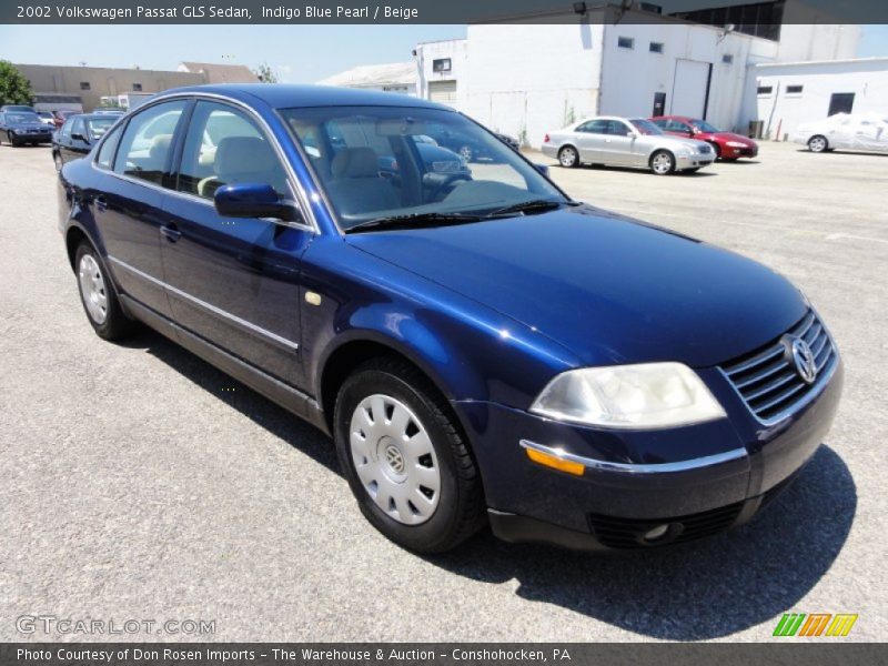 Indigo Blue Pearl / Beige 2002 Volkswagen Passat GLS Sedan