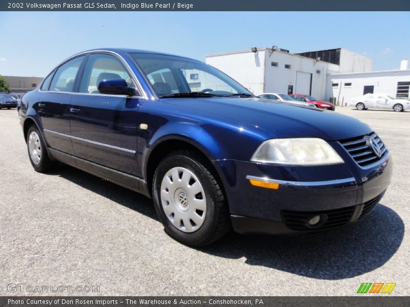 Indigo Blue Pearl / Beige 2002 Volkswagen Passat GLS Sedan