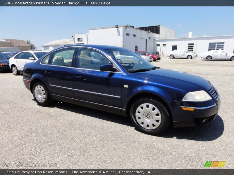 Indigo Blue Pearl / Beige 2002 Volkswagen Passat GLS Sedan