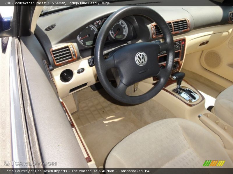 Indigo Blue Pearl / Beige 2002 Volkswagen Passat GLS Sedan