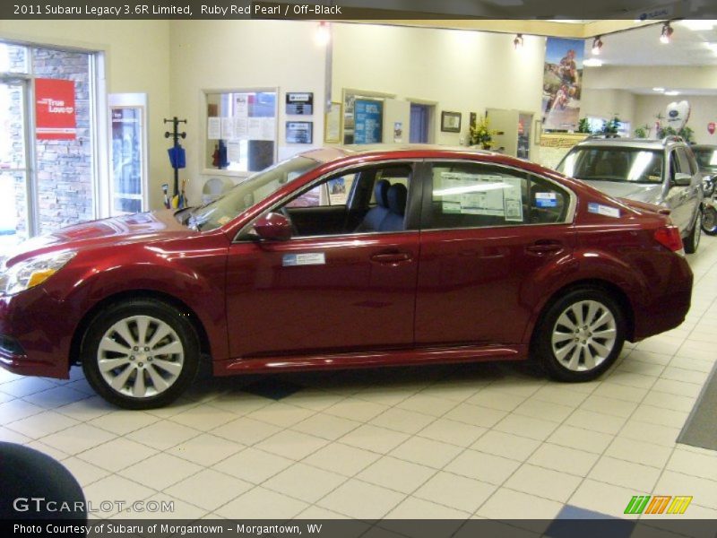 Ruby Red Pearl / Off-Black 2011 Subaru Legacy 3.6R Limited