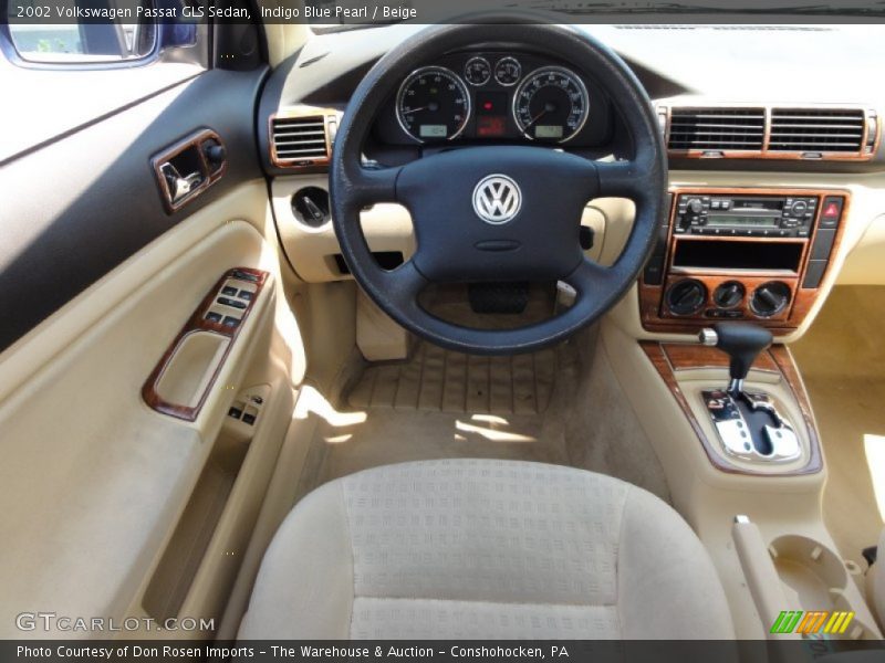 Indigo Blue Pearl / Beige 2002 Volkswagen Passat GLS Sedan